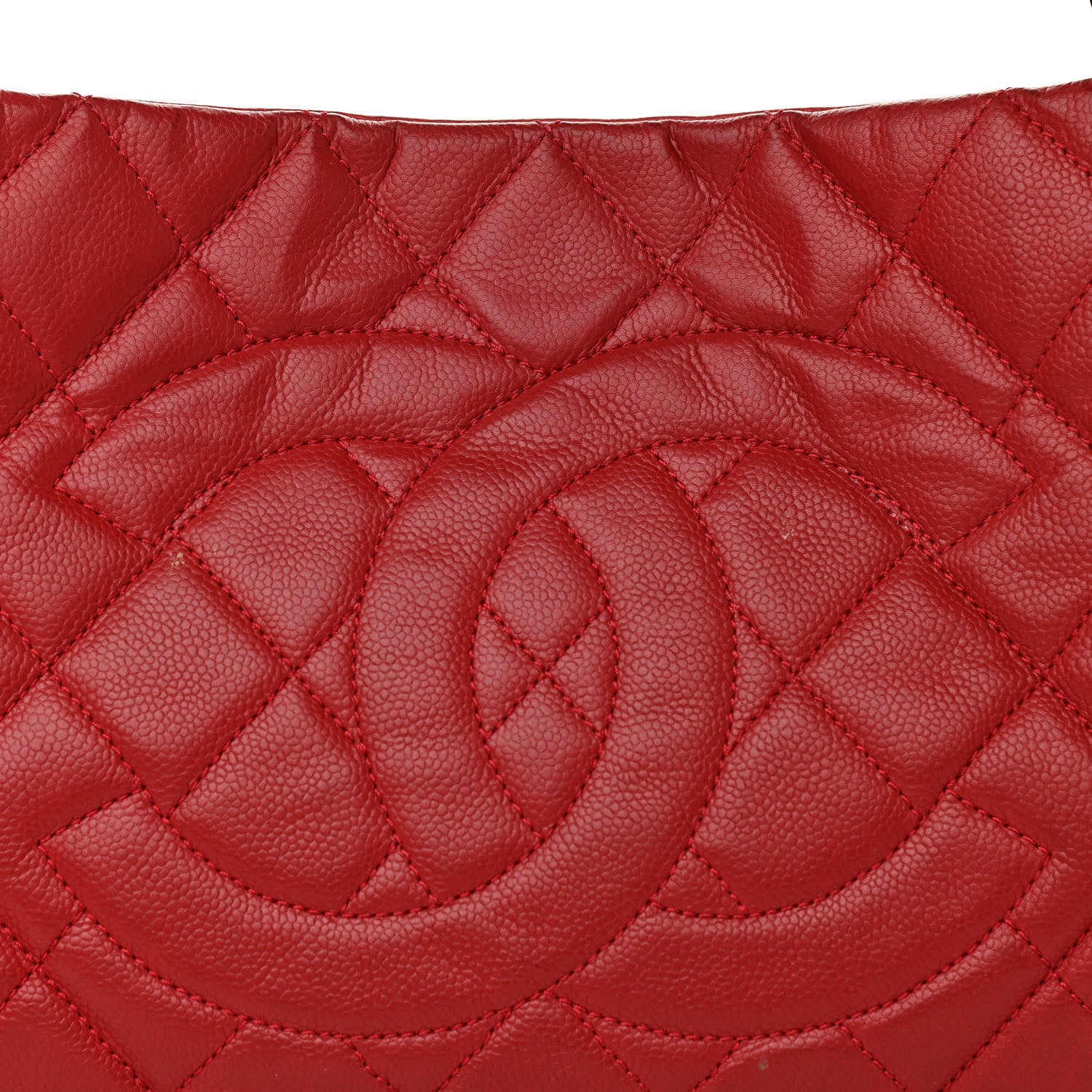 Chanel Caviar Quilted Expandable Zip Shoulder Bag Red 15 of 15