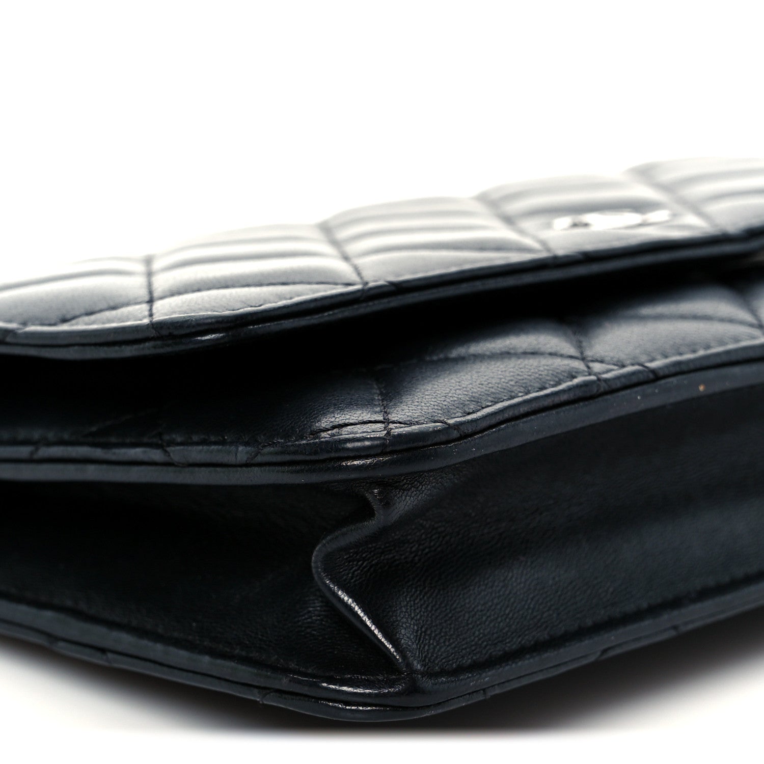 Chanel Lambskin Quilted Wallet On Chain WOC Black 19 of 24