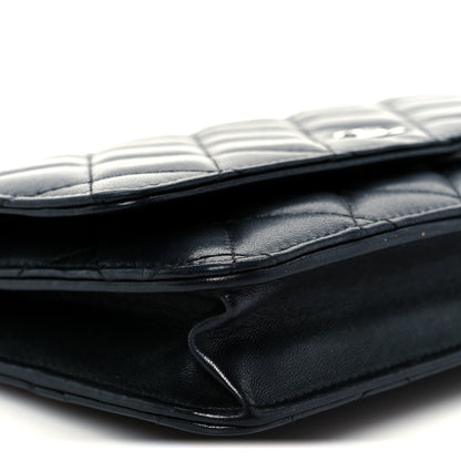Chanel Lambskin Quilted Wallet On Chain WOC Black 19 of 24