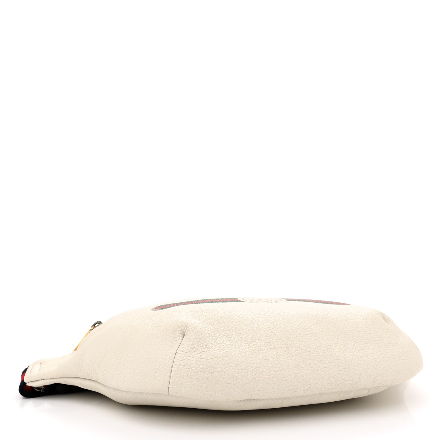 Grained Calfskin Logo Belt Bag White