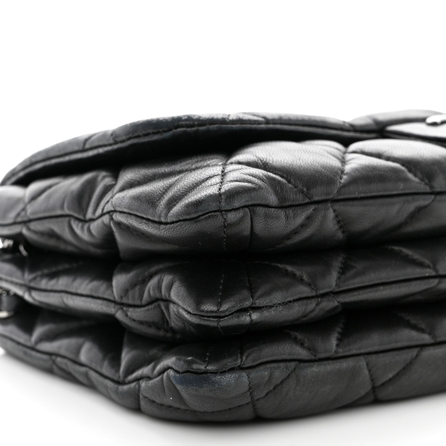 Chanel Lambskin Quilted Chanel 3 Large Accordion Flap Black 11 of 13