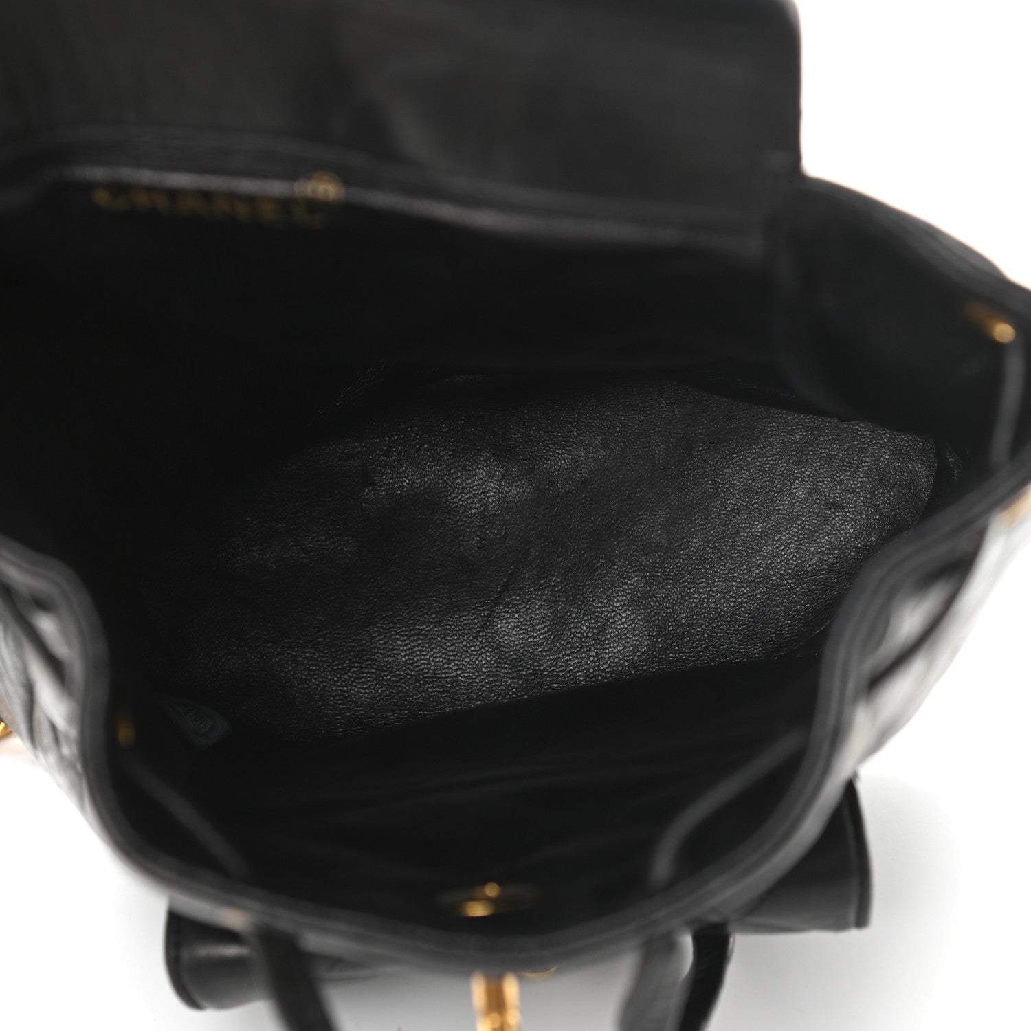 Chanel Lambskin Quilted Backpack Black 4 of 10