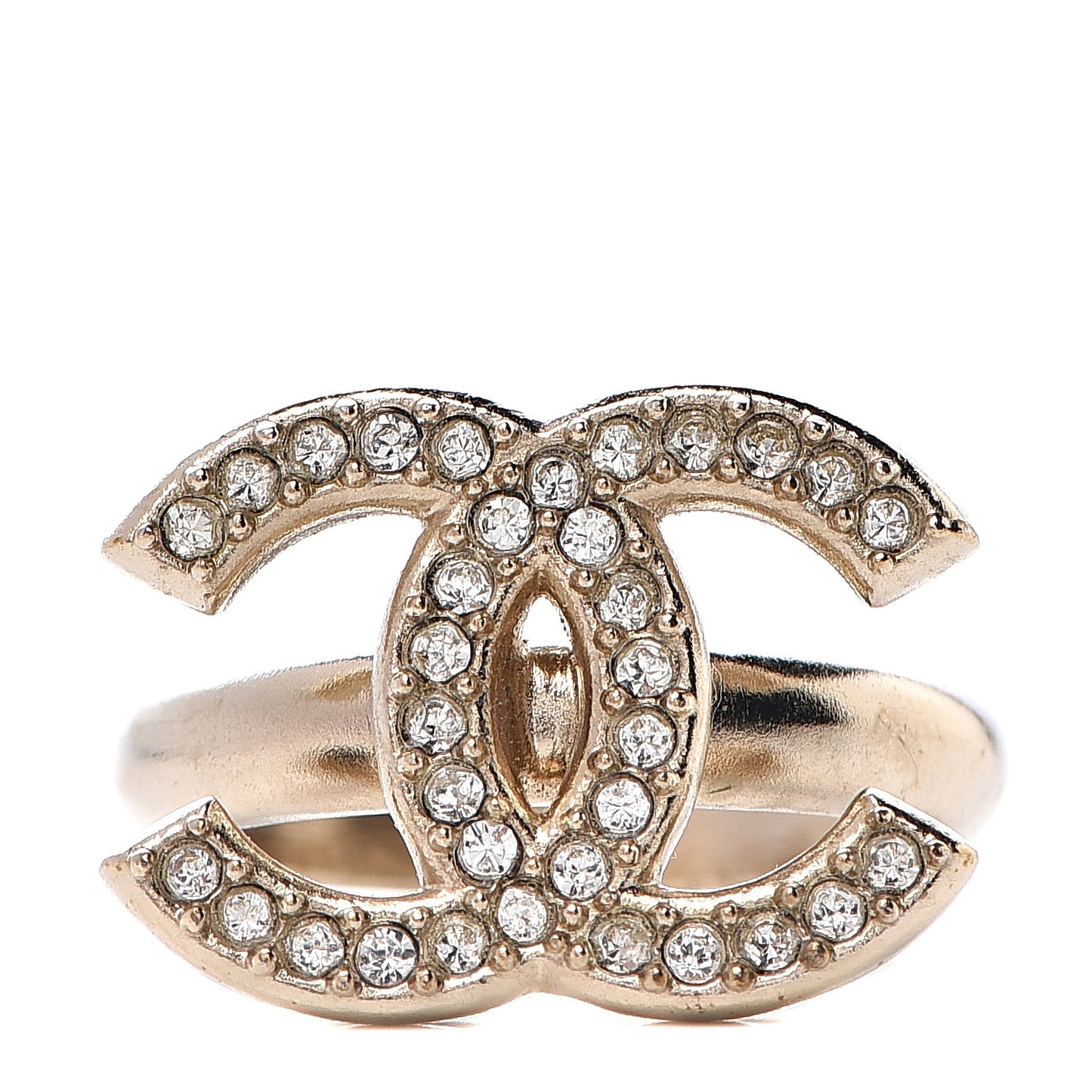 Crystal CC Ring 49 4.75 Gold