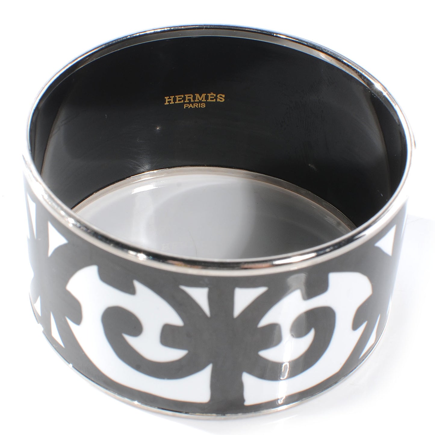 Enamel Printed Extra Wide Balcons du Guadalquivir Bracelet 65 Black
