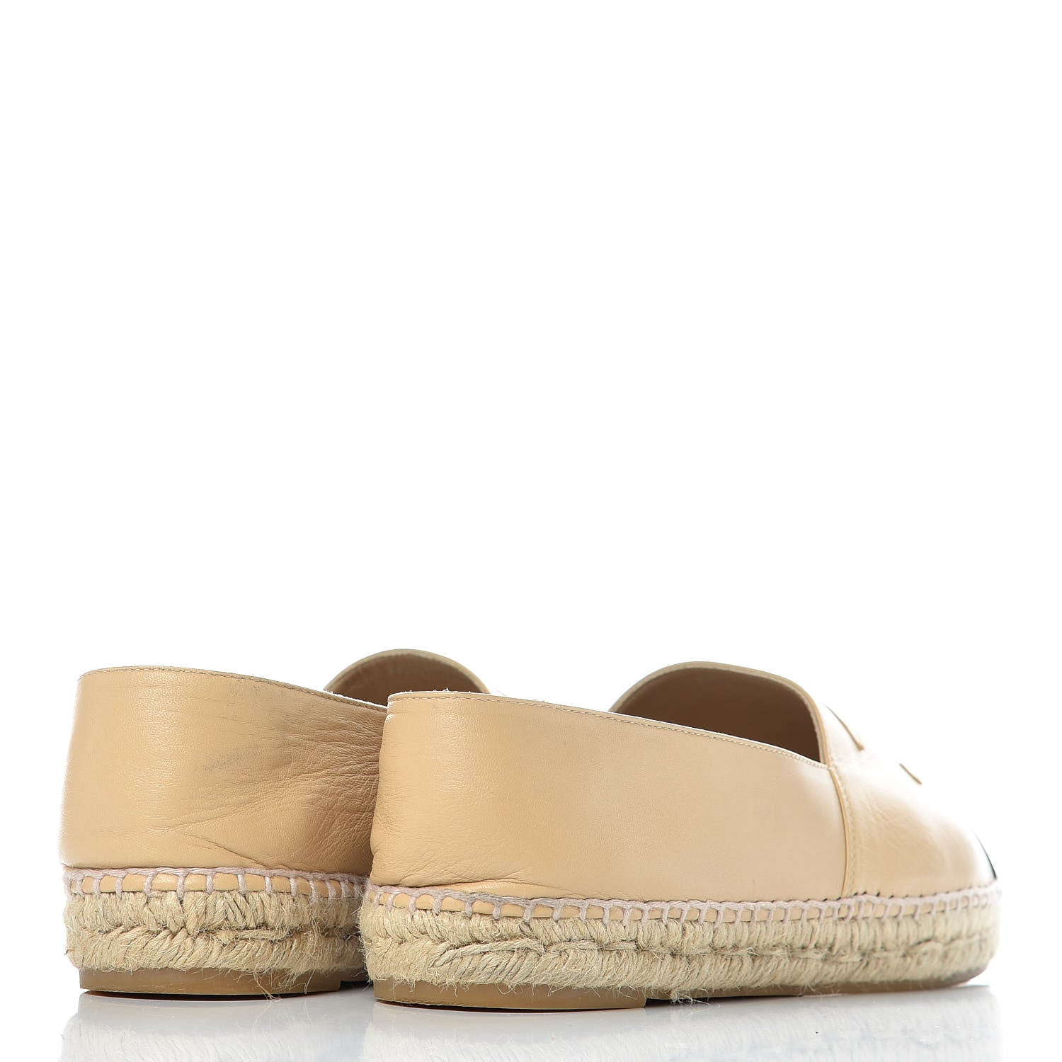 Chanel Lambskin CC Espadrilles 41 Beige Black 4 of 11