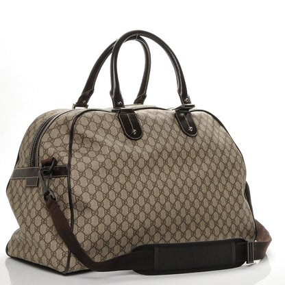Gucci GG Supreme Monogram Interlocking G Duffle Bag Dark Brown 3 of 7