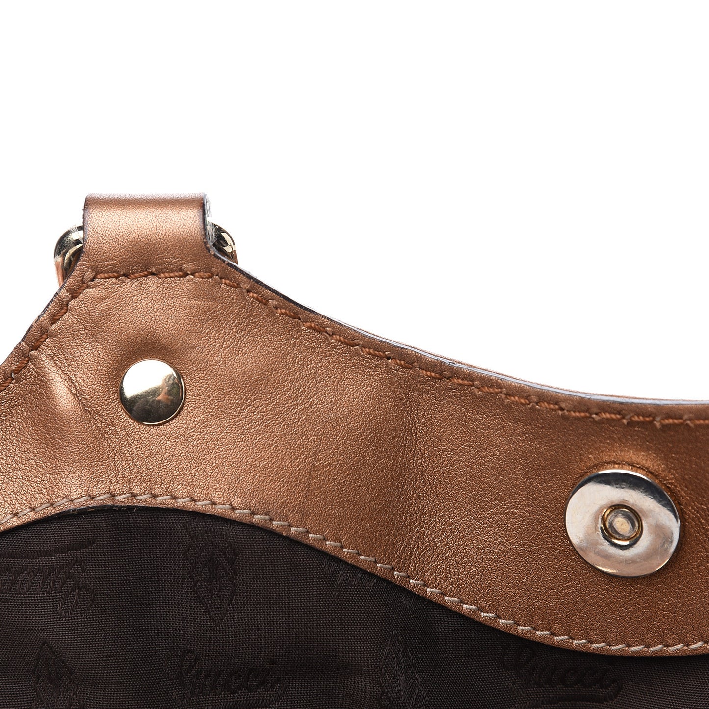 Metallic Guccissima Medium Sukey Tote Bronze