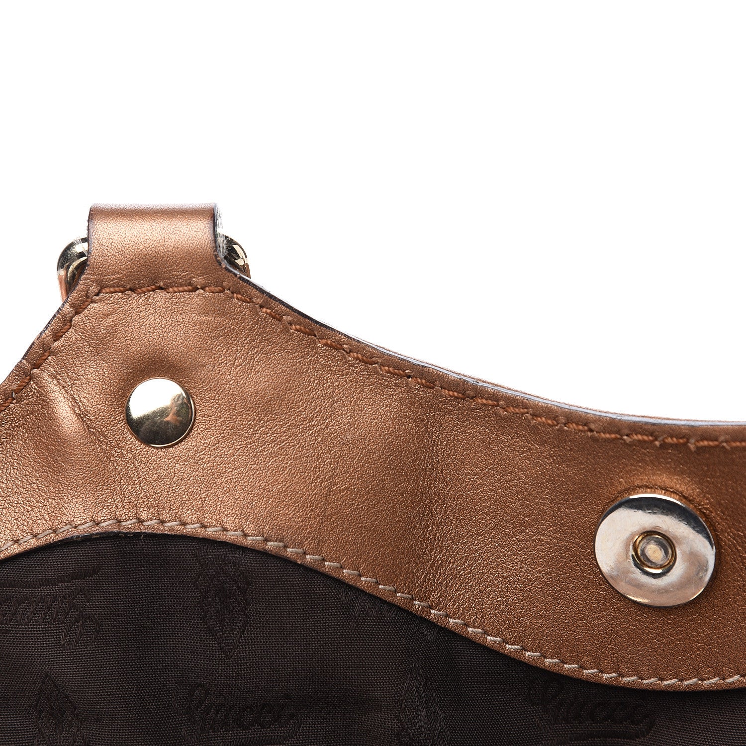 Gucci Metallic Guccissima Medium Sukey Tote Bronze 9 of 13