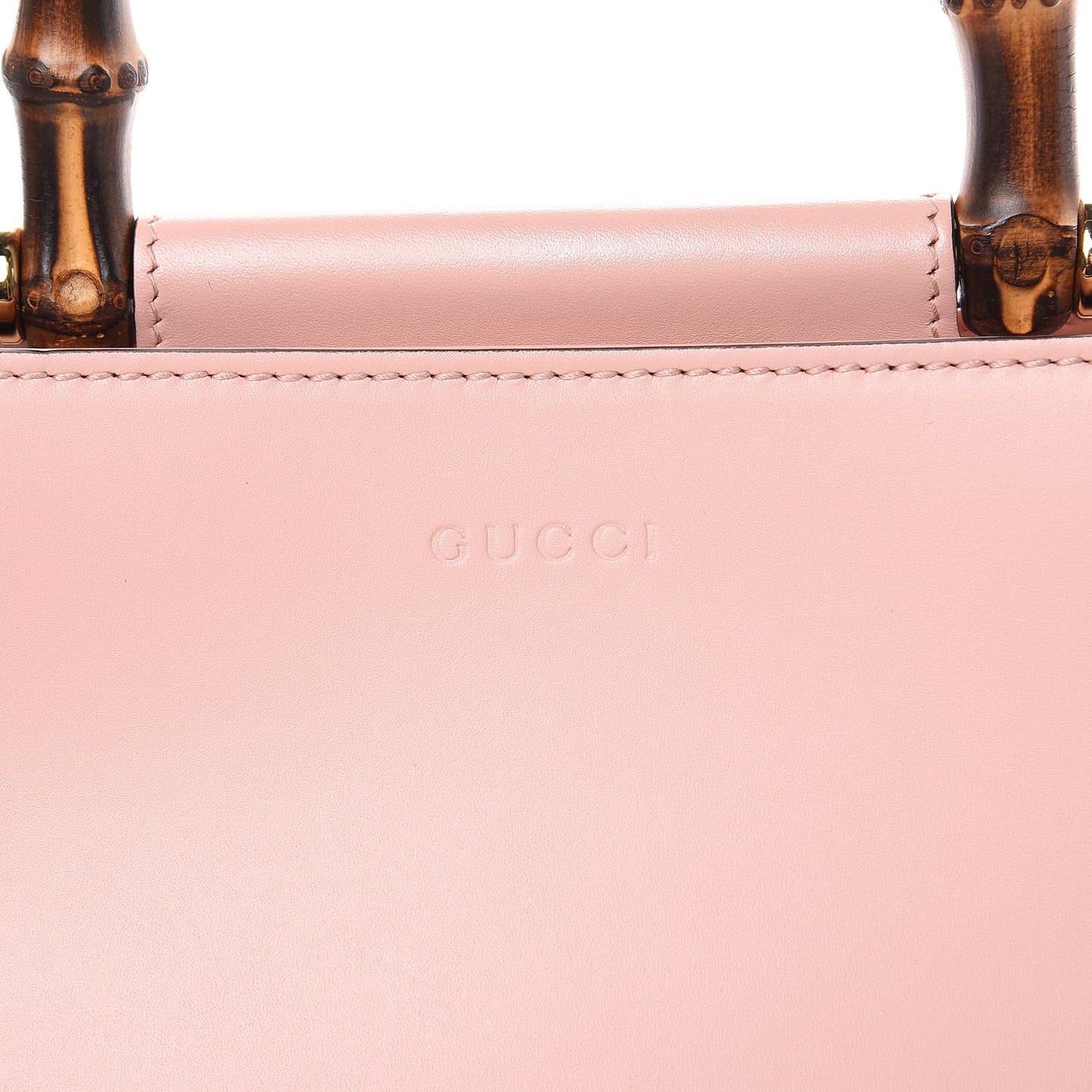 Nappa Bamboo Web Mini Nymphaea Top Handle Bag Perfect Pink Mystic White