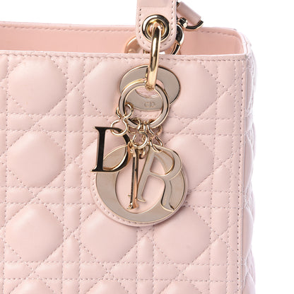 Christian Dior Lambskin Cannage Medium Lady Dior Light Pink 14 of 15