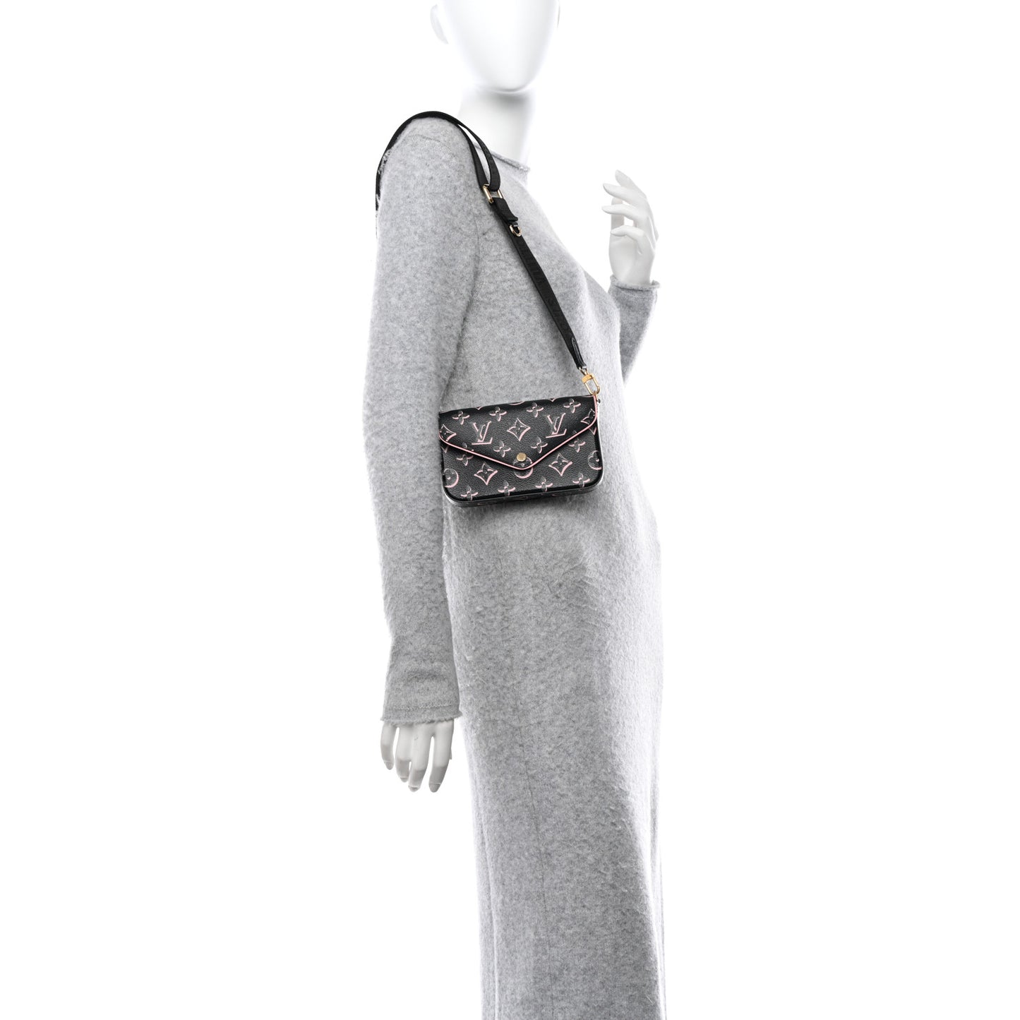 LOUIS VUITTON Monogram Fall For You Felicie Strap & Go Black
