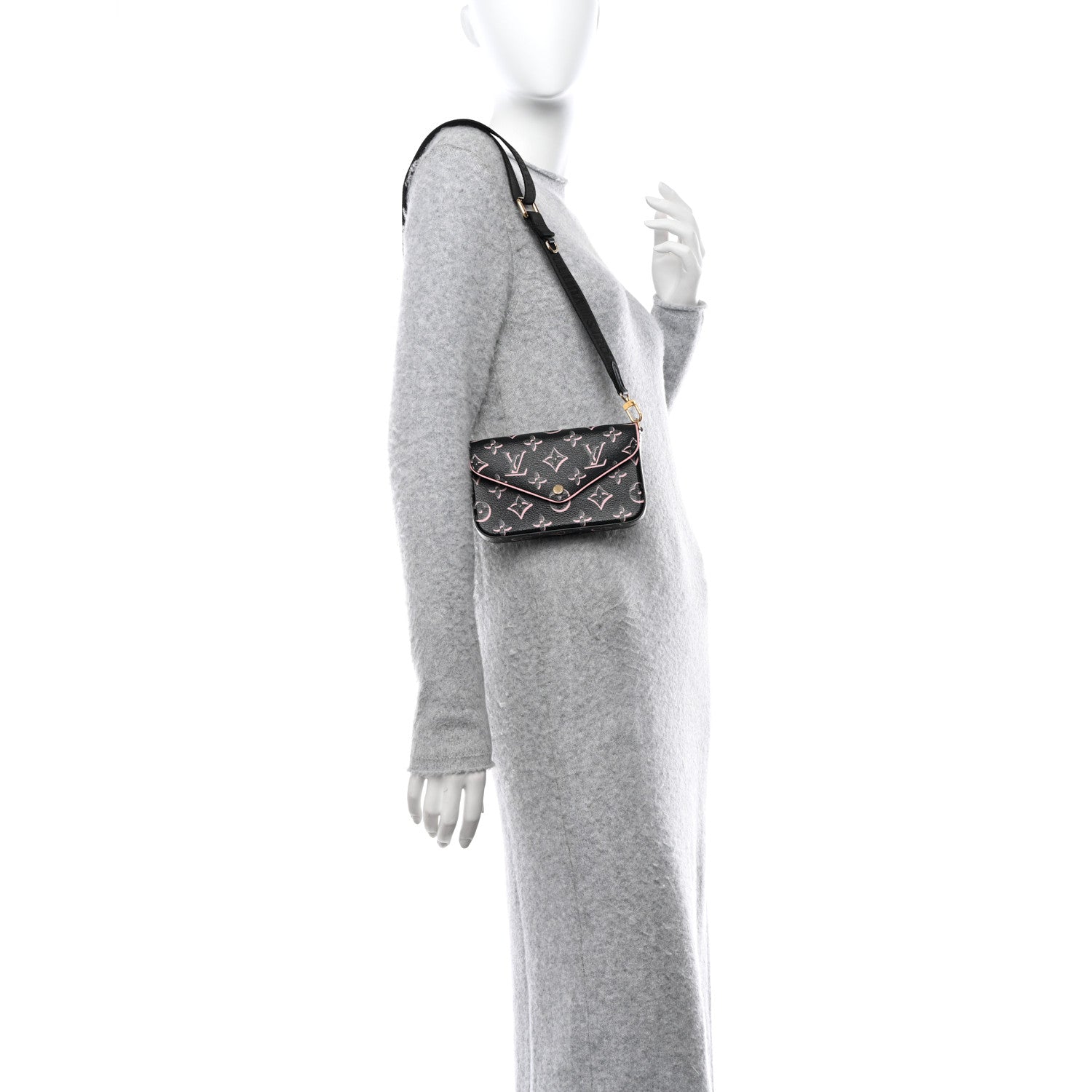 Louis Vuitton LOUIS VUITTON Monogram Fall For You Felicie Strap & Go Black 2 of 10