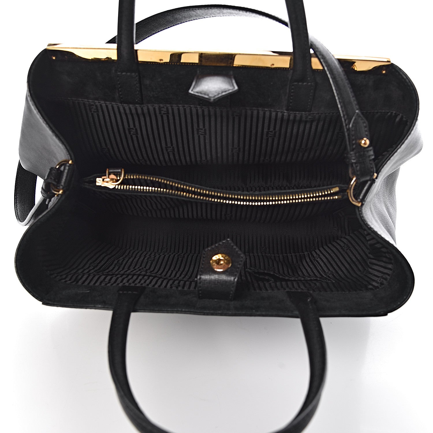 Fendi Vitello Elite Regular 2Jours Tote Black 6 of 11