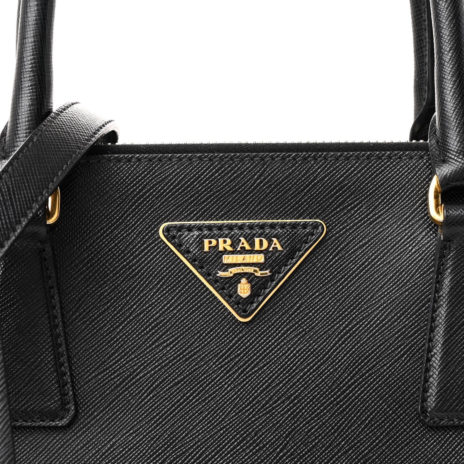 Prada Saffiano Small Galleria Double Zip Tote Black 8 of 12