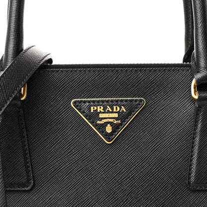 Prada Saffiano Small Galleria Double Zip Tote Black 8 of 12