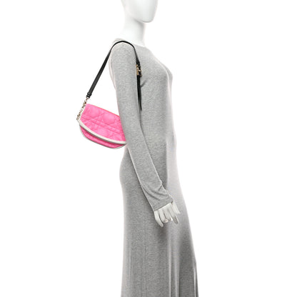Christian Dior Lambskin Cannage Small Dior Vibe Hobo Bag Pink 2 of 10
