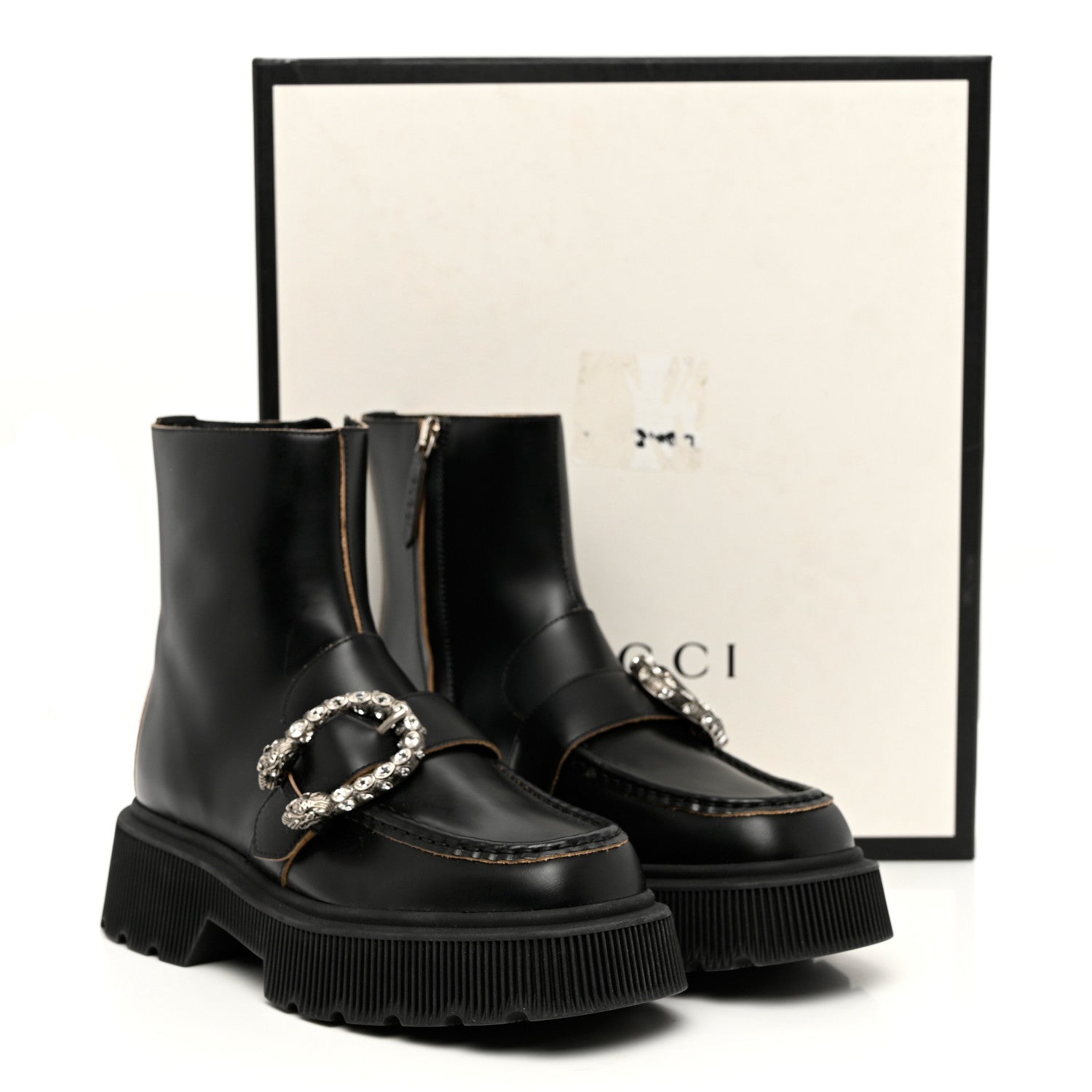 Gucci Cordovan Lux Dionysus Hunder Boots 37.5 Black 11 of 11