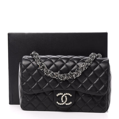 Chanel Lambskin Quilted Medium Westminster Pearl Flap Black 14 of 14