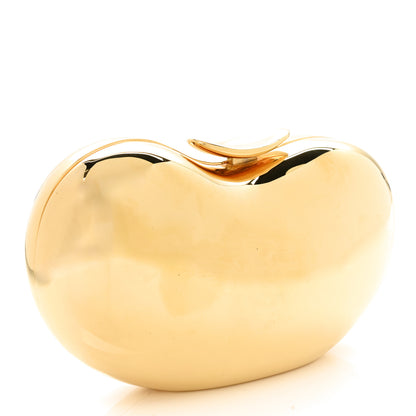 Alexander McQueen Metal Hard-Shell Pebble Clutch Bag Gold 3 of 7