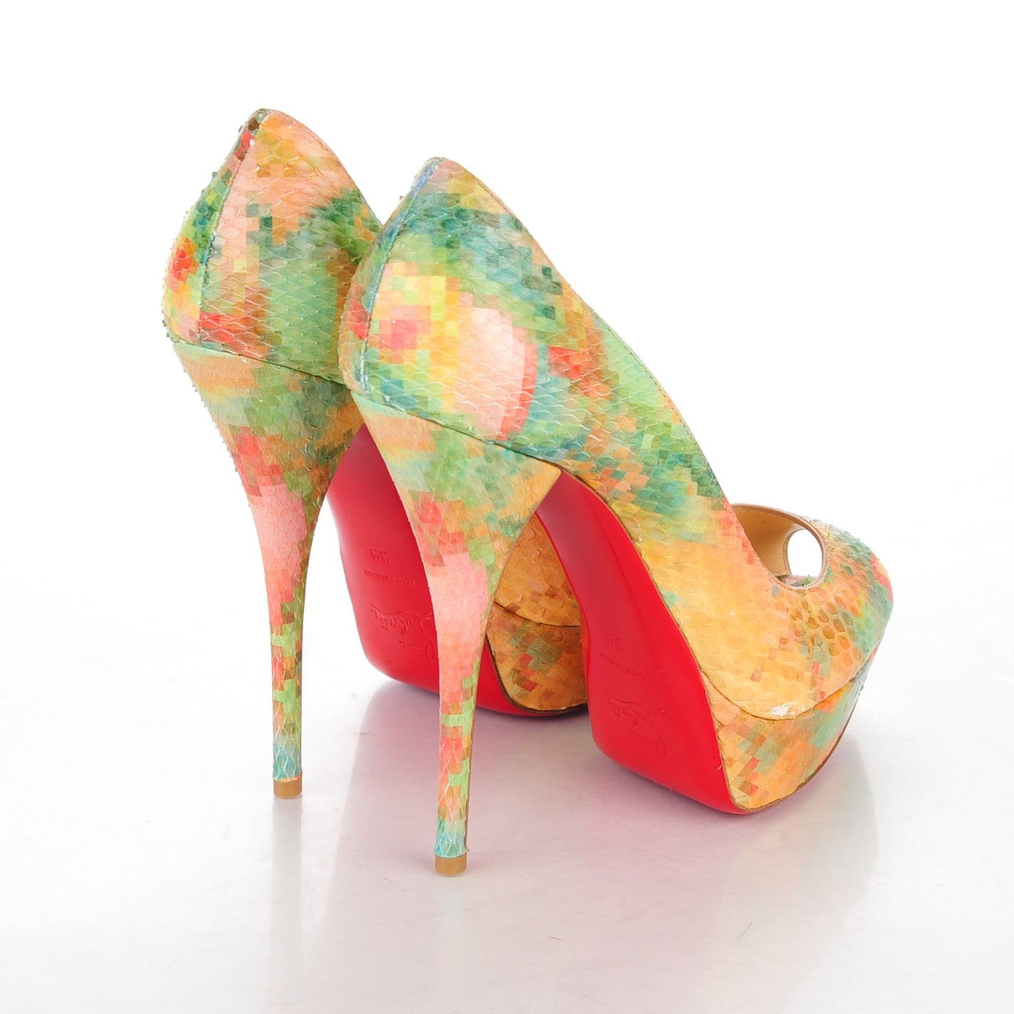 Christian Louboutin Python Pixel Troca 140 Pumps 39 Multicolor 4 of 7
