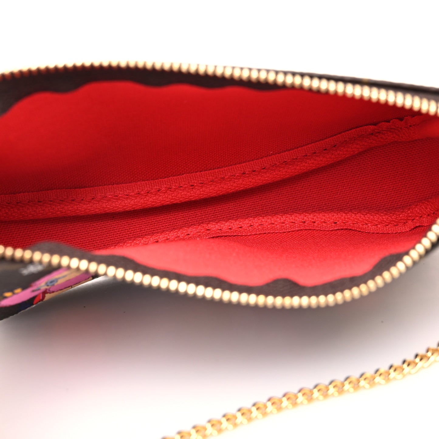 Monogram 2021 Christmas Animation London Mini Pochette Accessories Red