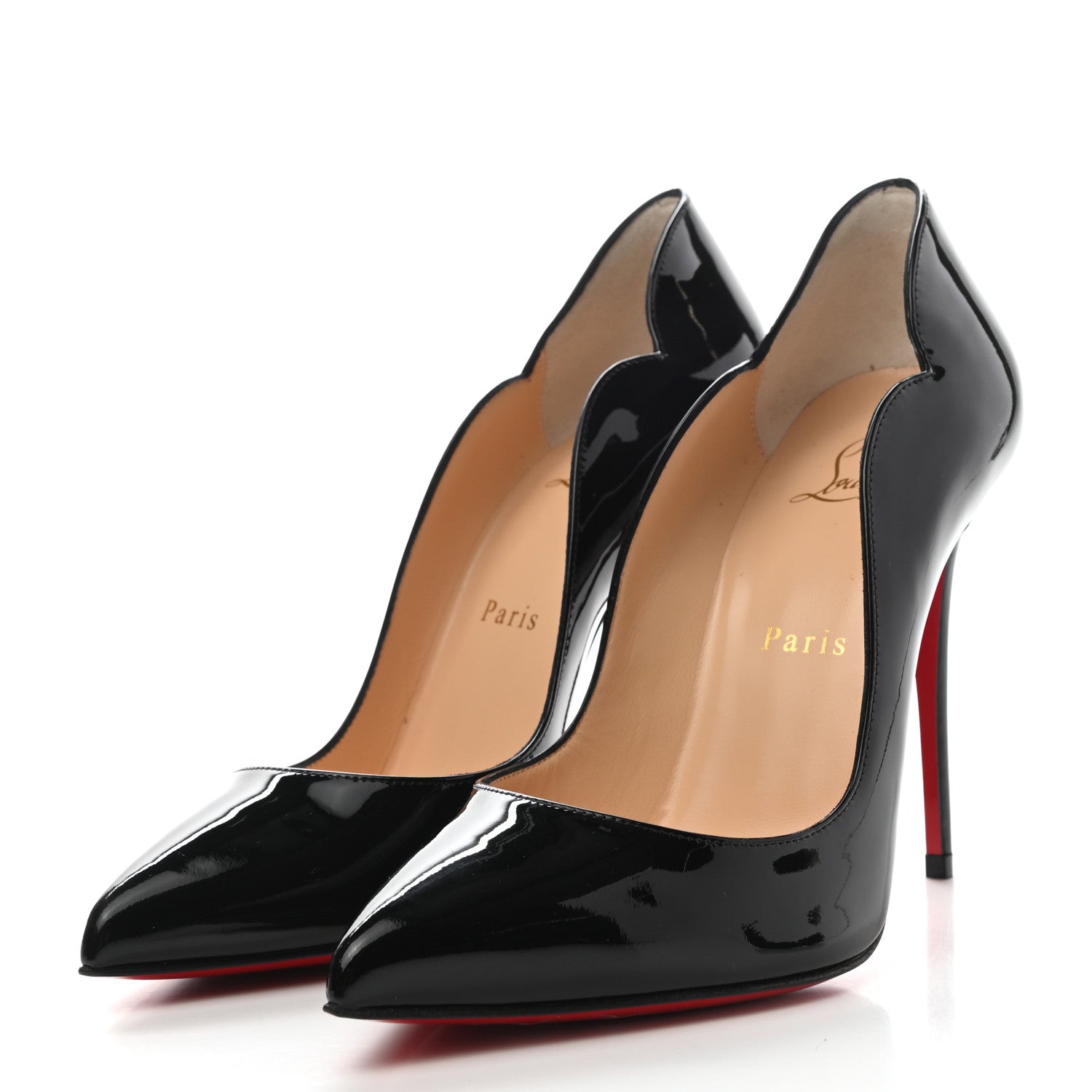 Christian Louboutin Patent Hot Chick 100 Pumps 37 Black 3 of 7