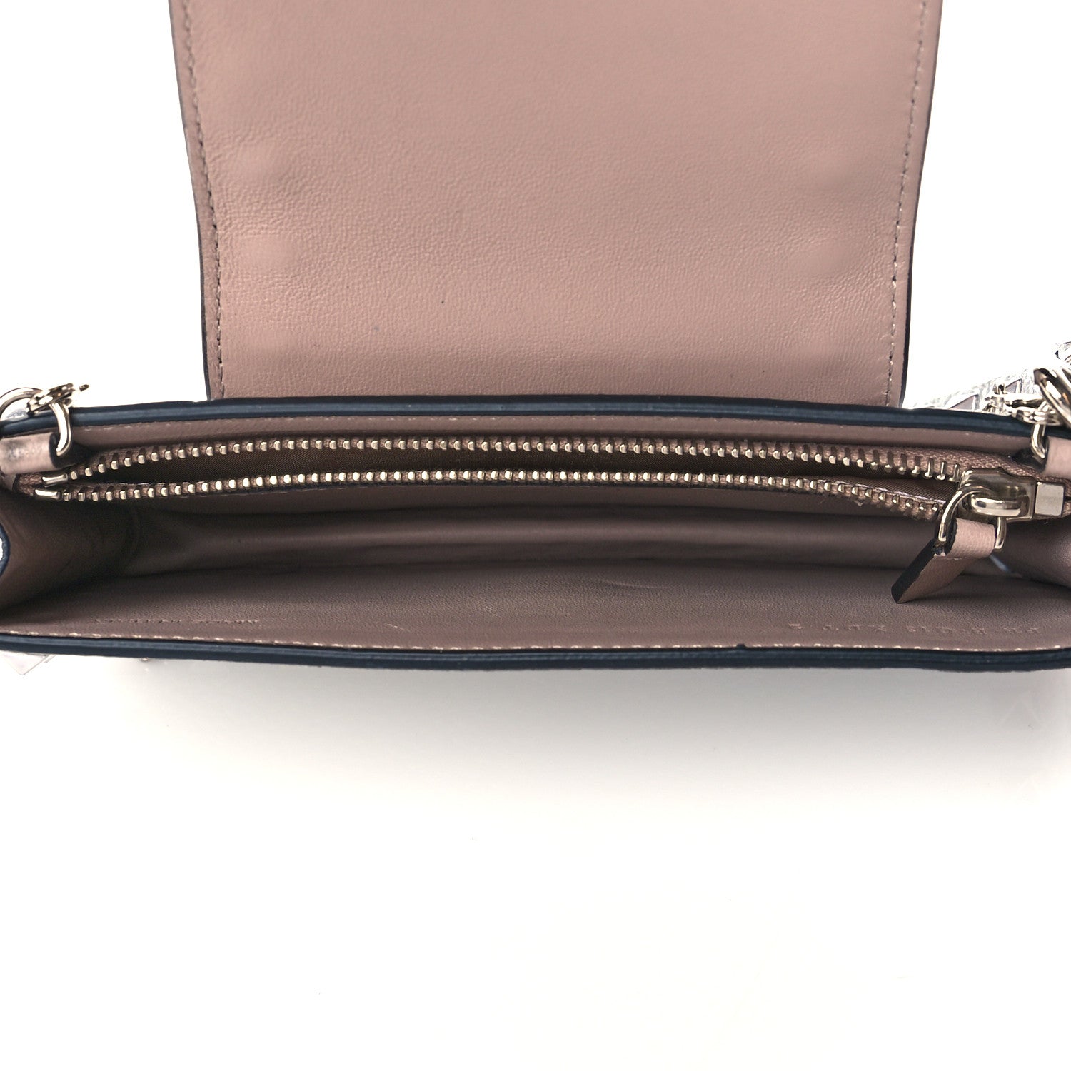 Valentino Garavani Metallic Pebbled Calfskin Rockstud Phone Case With Chain Silver 5 of 11