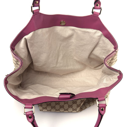 Gucci Monogram Large Sukey Tote Beige Peonia Flower 4 of 14