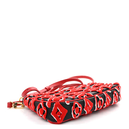 Louis Vuitton X UF Tufted Monogram Pochette Accessories Black Red 4 of 11