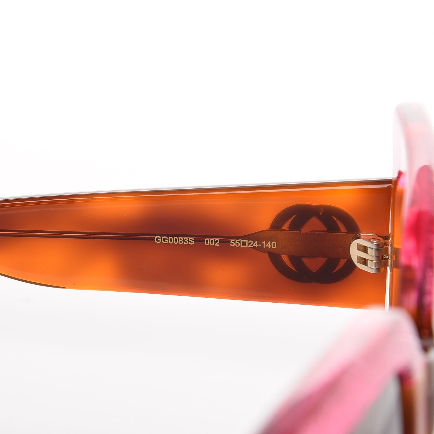 Gucci Square Frame GG0083S Sunglasses Glitter Pink Multi 6 of 6