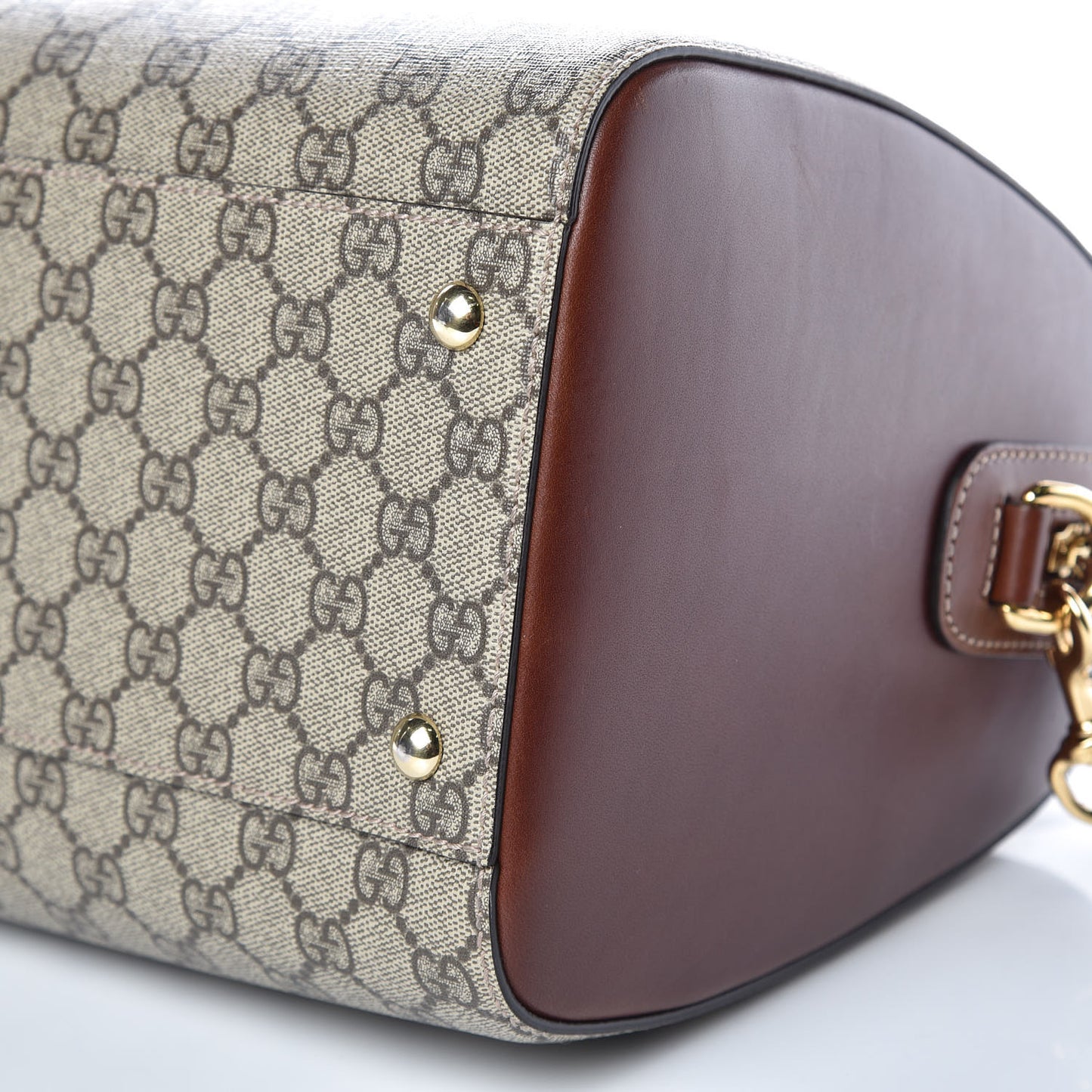 GG Supreme Monogram Medium Boston Beige Cuir