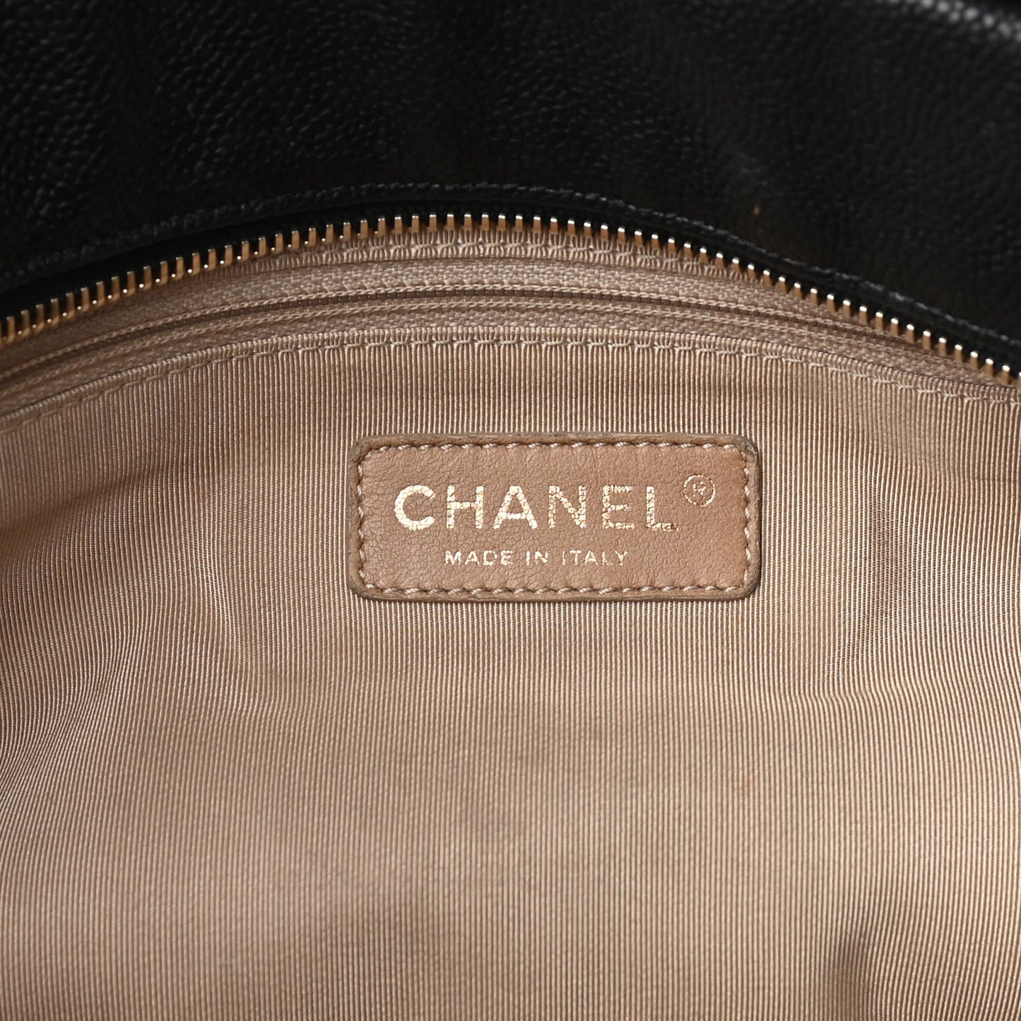 Caviar Stitched Tote Black
