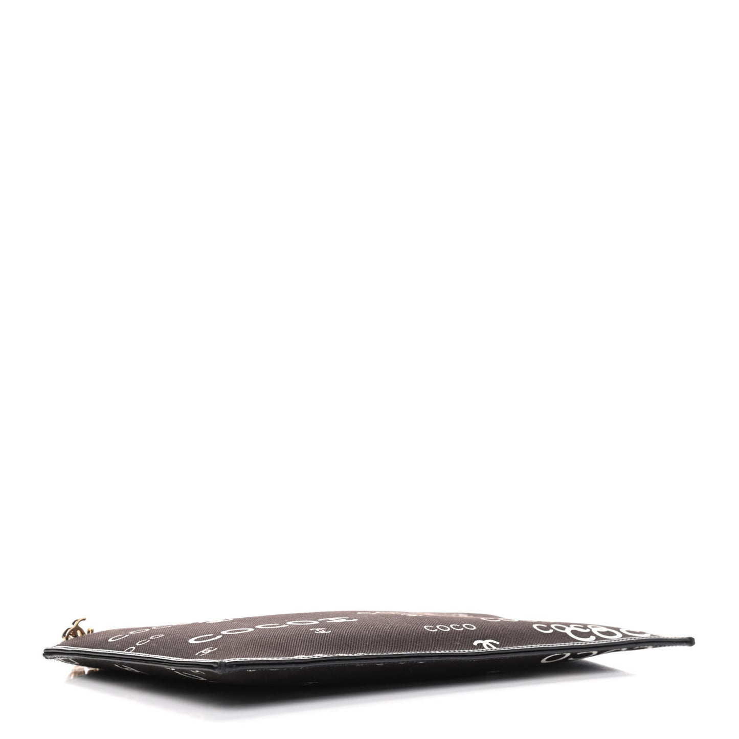 Canvas Coco ID Chain Clutch Black