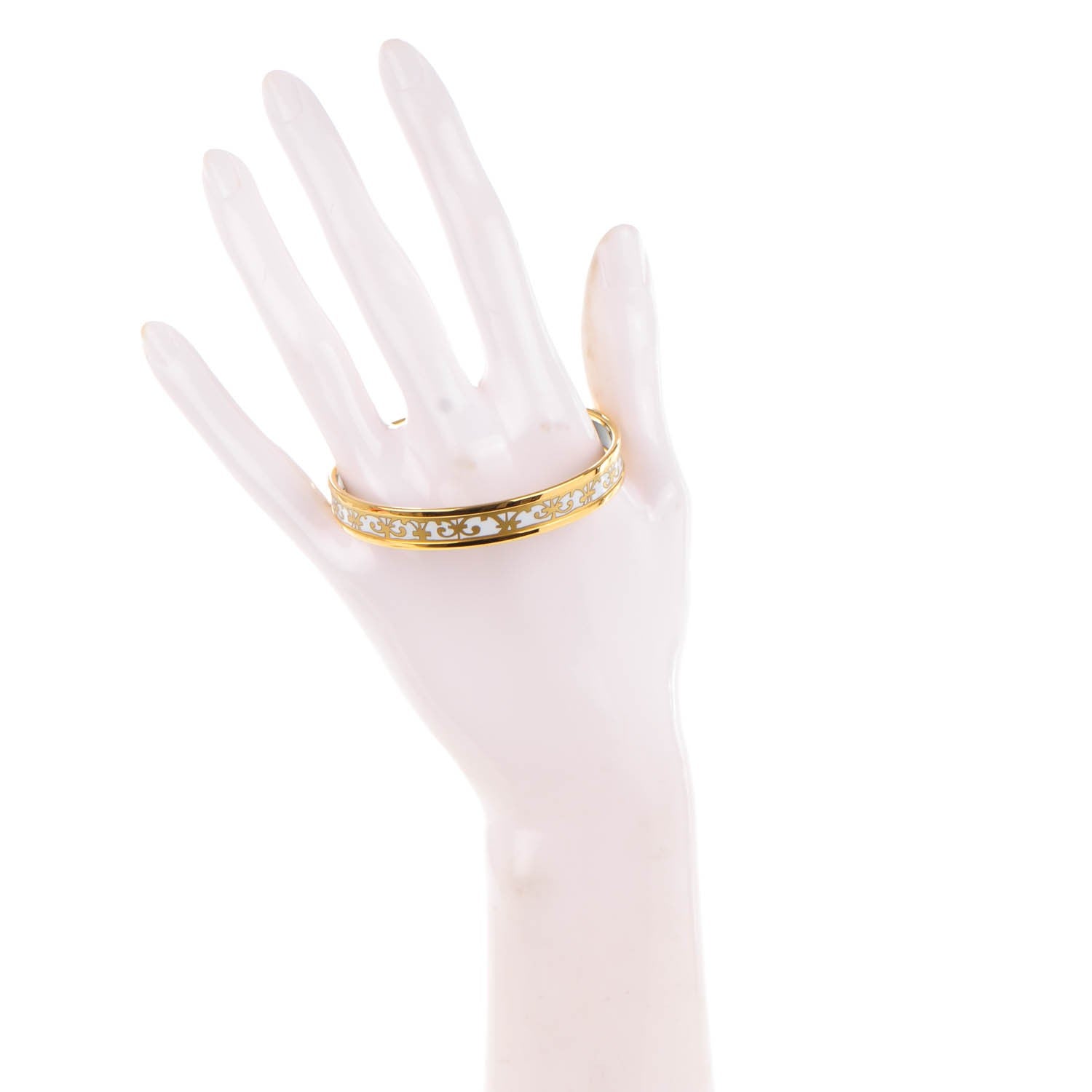 Hermes Enamel Printed Narrow Balcons Du Guadalquivir Bracelet 65 2 of 5