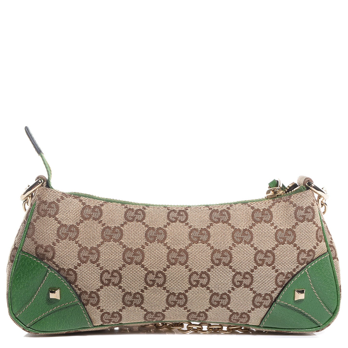Monogram Horsebit Nail Chain Pochette Green