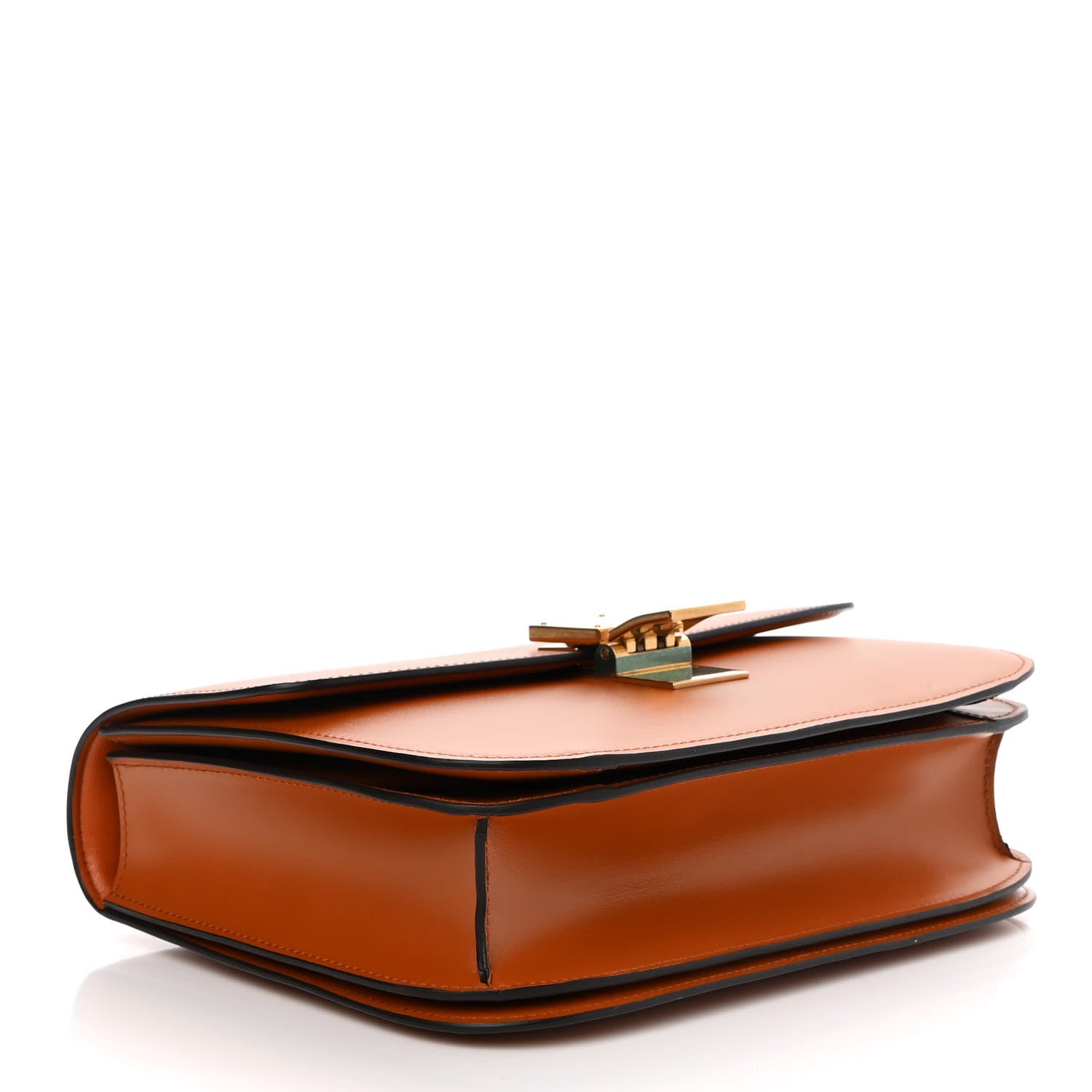 Celine Box Calfskin Medium Classic Box Flap Bag Chestnut 4 of 11