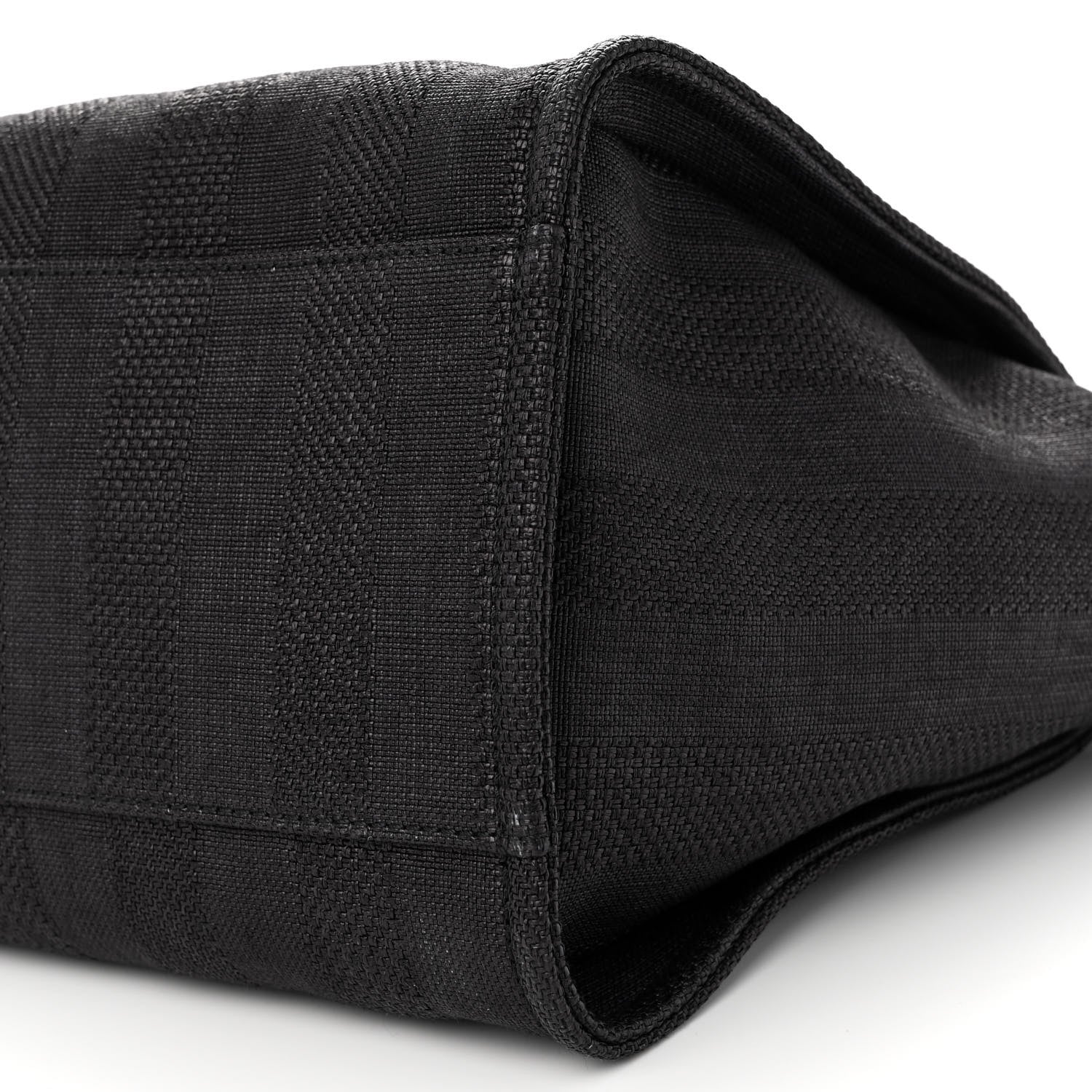 Chanel Mixed Fibers Calfskin Striped Deauville Tote Black 10 of 10