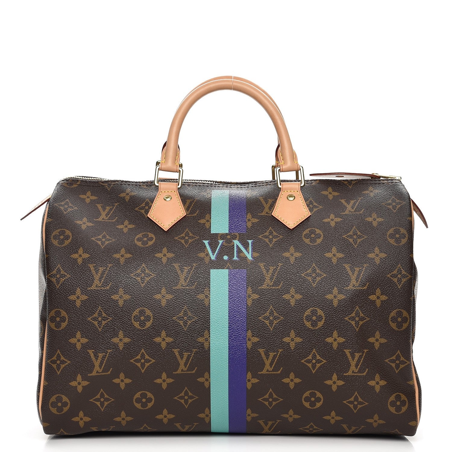 Louis Vuitton Monogram My LV Heritage Speedy 35 Vert Clair Violet 1 of 8