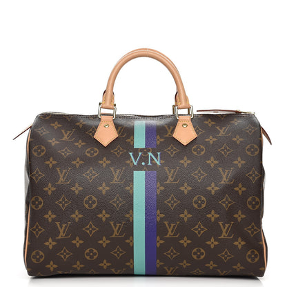 Louis Vuitton Monogram My LV Heritage Speedy 35 Vert Clair Violet 1 of 8