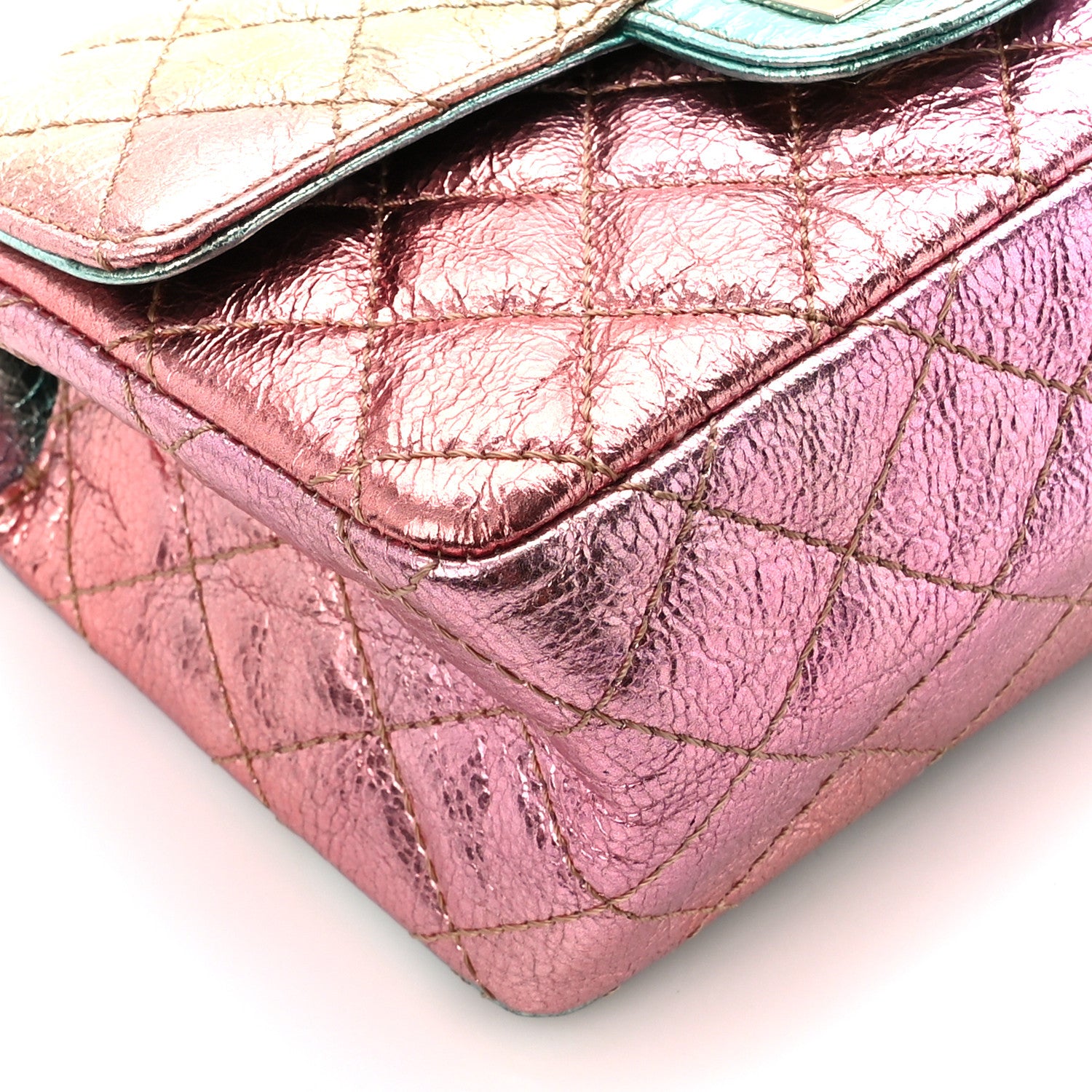 Chanel Metallic Goatskin Quilted Mini 2.55 Reissue Flap Multicolor 9 of 11