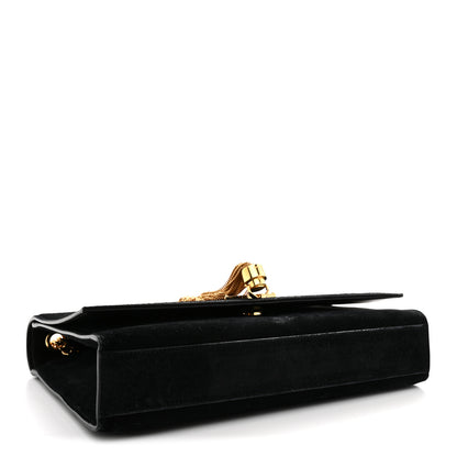 Saint Laurent Suede Medium Classic Monogram Kate Tassel Satchel Black 4 of 12