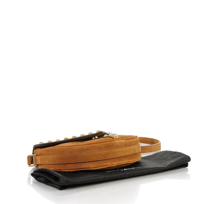 Saint Laurent Suede Y Studs Satchel Light Ochre 4 of 8