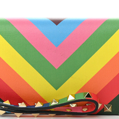 Valentino Garavani Vitello 1973 Rockstud Wristlet Wallet Multicolor 8 of 11