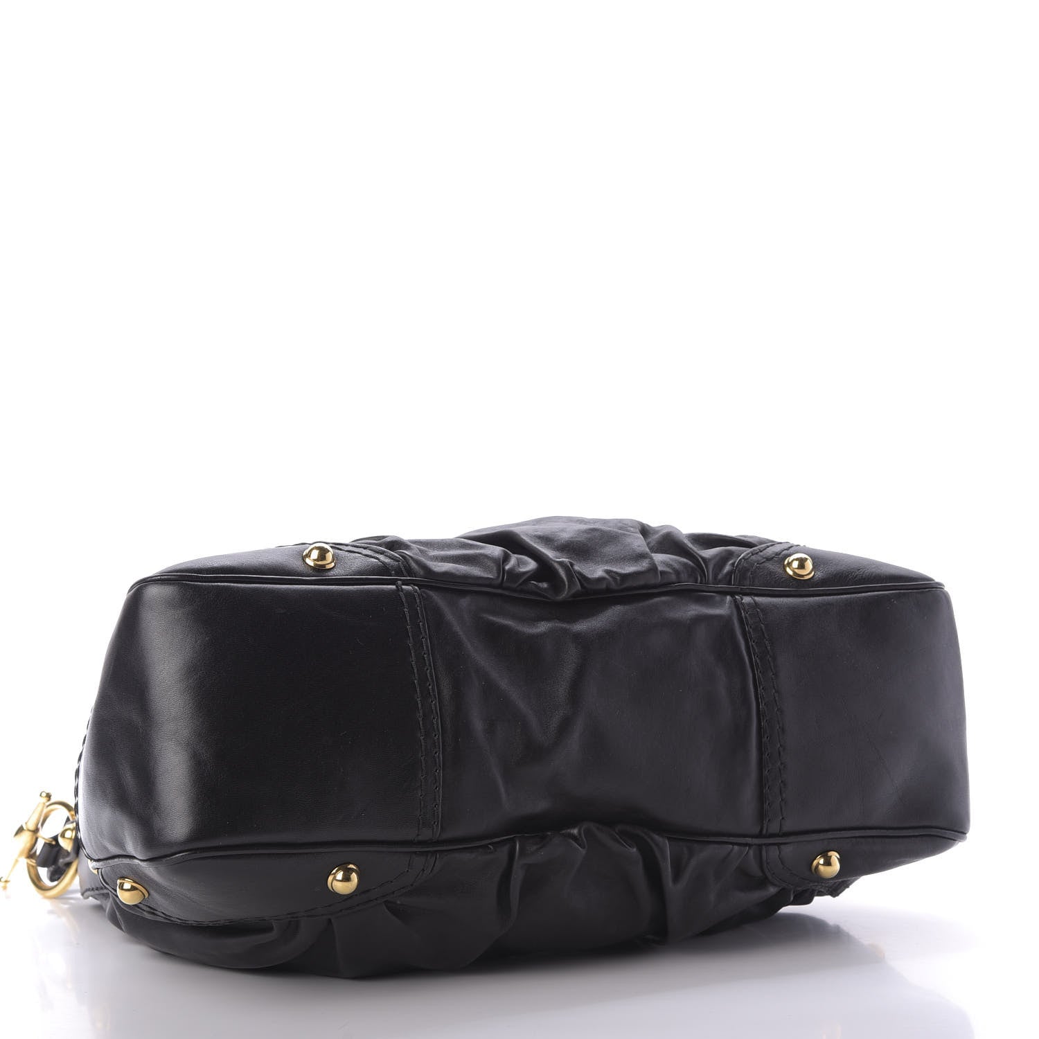 Gucci Calfskin Medium Jockey Hobo Black 4 of 12