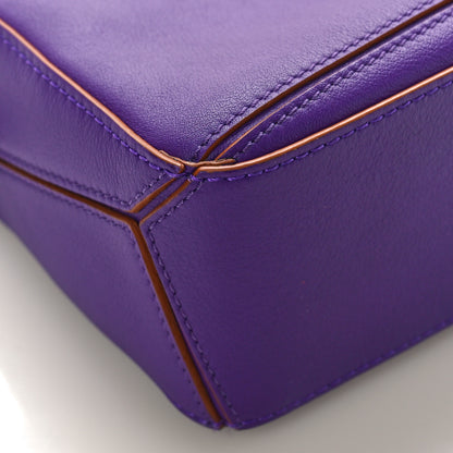 Loewe Calfskin Mini Puzzle Bag Purple Cognac 7 of 8