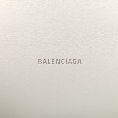 Balenciaga Shiny Calfskin Crocodile Embossed Hourglass Top Handle Bag XS White 6 of 10