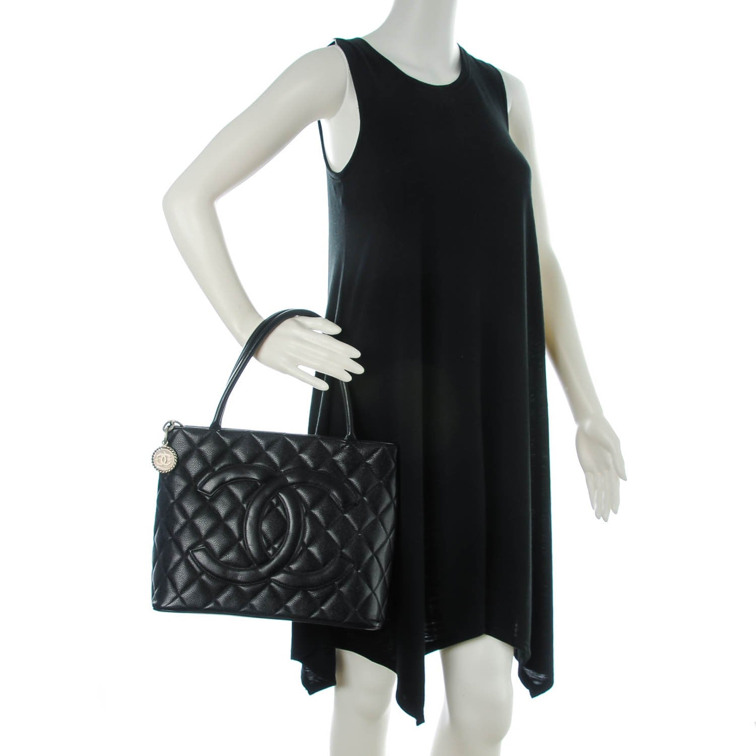 Chanel Caviar Quilted Medallion Tote Black 2 of 8