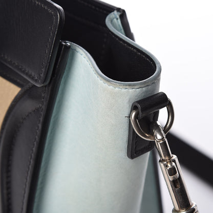 Celine Drummed Calfskin Nano Tri-Color Luggage Antarctic 9 of 11