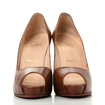Christian Louboutin Nappa Very Prive 120 Pumps 37 Brown 2 of 9