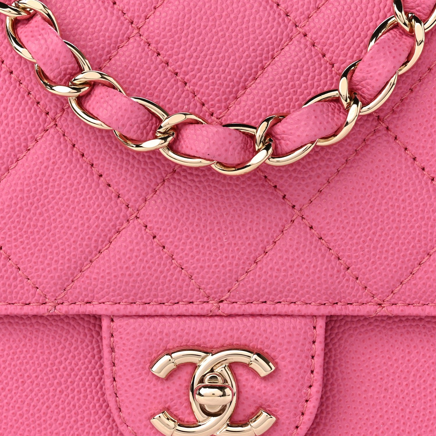 Chanel Caviar Quilted CC Day Camera Case Pink 9 of 11